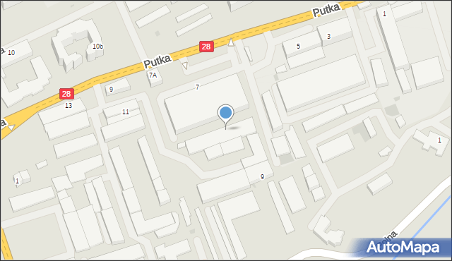 Wadowice, Putka Józefa, dr., 7b, mapa Wadowice