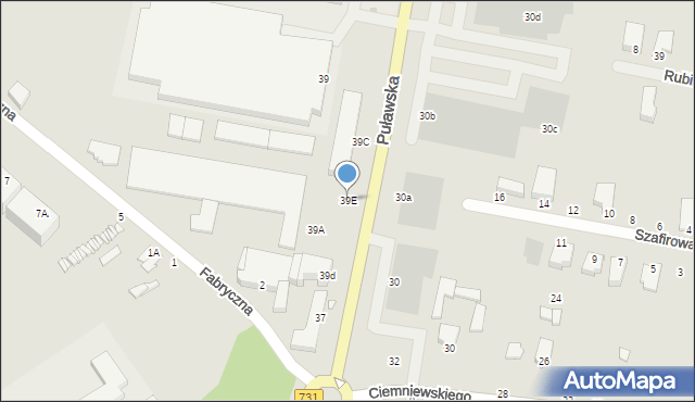 Warka, Puławska, 39E, mapa Warka