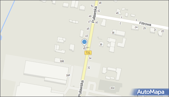 Warka, Puławska, 41, mapa Warka