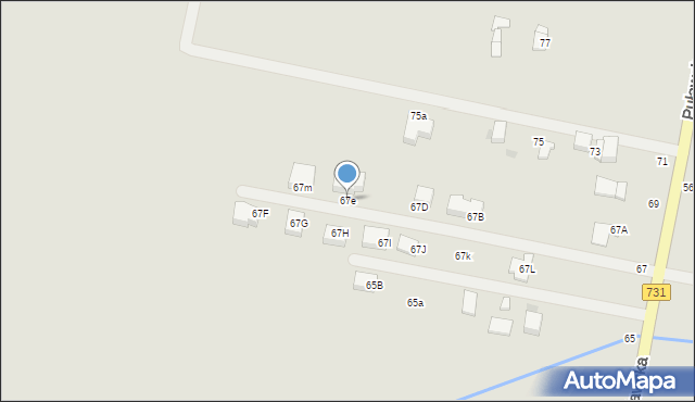 Warka, Puławska, 67e, mapa Warka