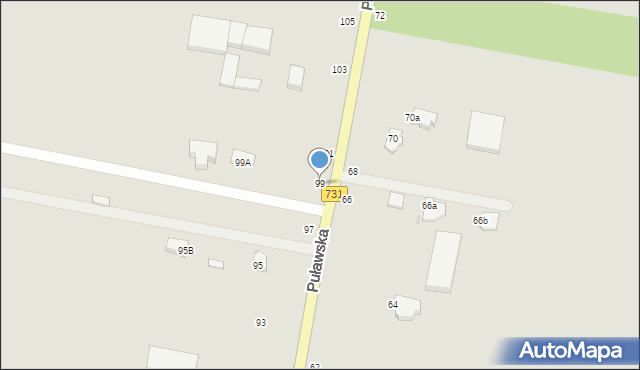 Warka, Puławska, 99, mapa Warka