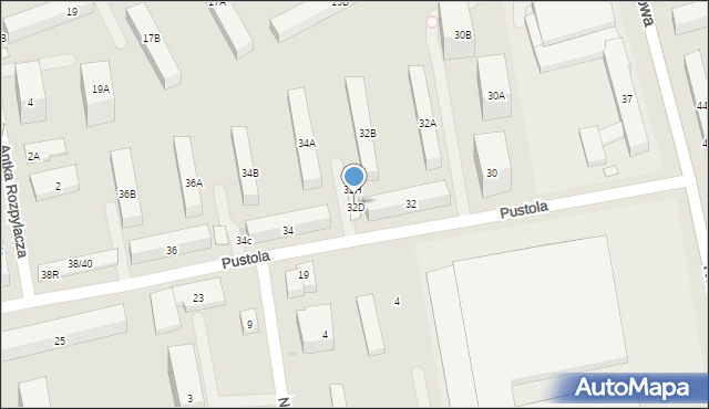 Warszawa, Pustola, 32E, mapa Warszawy