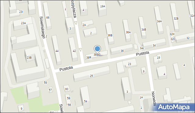 Warszawa, Pustola, 38H, mapa Warszawy