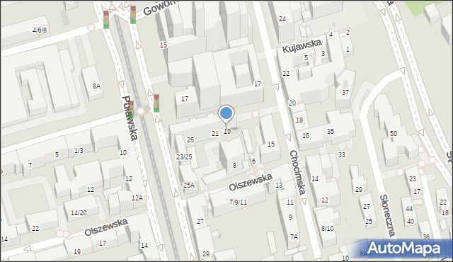 Warszawa, Puławska, 19, mapa Warszawy