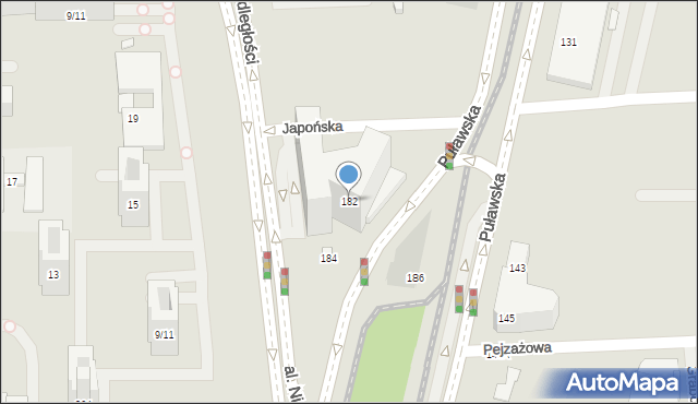 Warszawa, Puławska, 182, mapa Warszawy