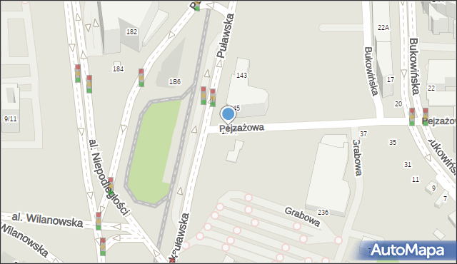 Warszawa, Puławska, 145A, mapa Warszawy