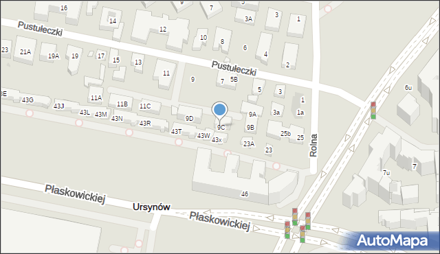 Warszawa, Pustułeczki, 9C, mapa Warszawy