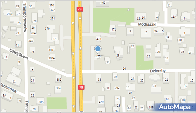 Warszawa, Puławska, 475, mapa Warszawy