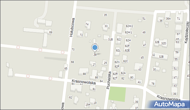 Warszawa, Puchalska, 29, mapa Warszawy