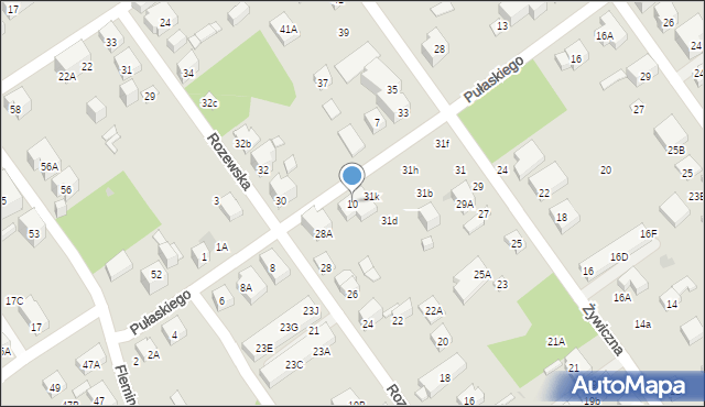 Warszawa, Pułaskiego Kazimierza, gen., 10, mapa Warszawy