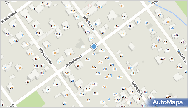 Warszawa, Pułaskiego Kazimierza, gen., 20, mapa Warszawy