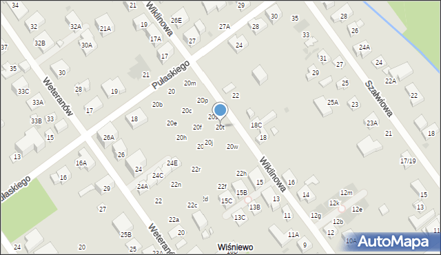 Warszawa, Pułaskiego Kazimierza, gen., 20t, mapa Warszawy