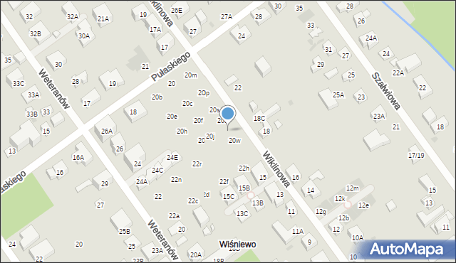 Warszawa, Pułaskiego Kazimierza, gen., 20u, mapa Warszawy