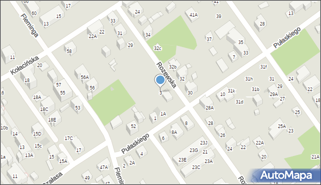 Warszawa, Pułaskiego Kazimierza, gen., 3, mapa Warszawy