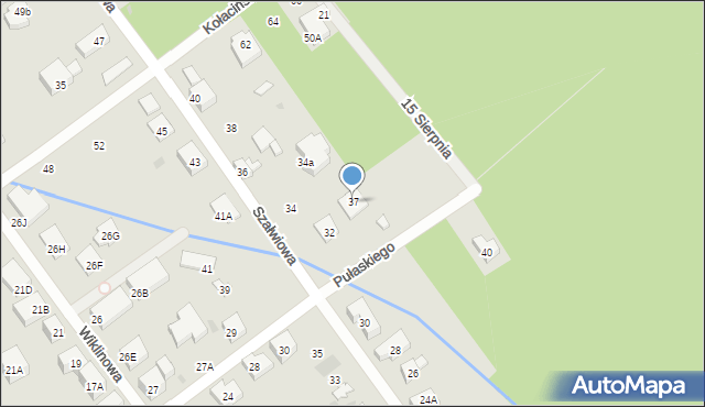 Warszawa, Pułaskiego Kazimierza, gen., 37, mapa Warszawy