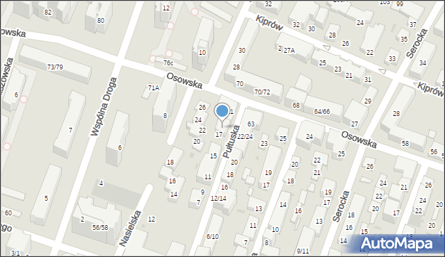 Warszawa, Pułtuska, 19, mapa Warszawy