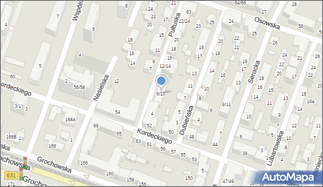 Warszawa, Pułtuska, 6/10, mapa Warszawy