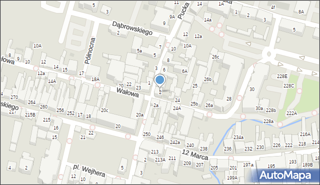 Wejherowo, Pucka, 2, mapa Wejherowo