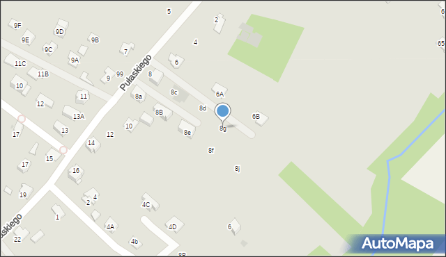 Wieliczka, Pułaskiego Kazimierza, gen., 8g, mapa Wieliczka