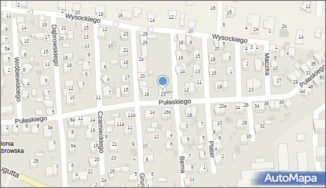 Wieluń, Pułaskiego Kazimierza, gen., 13, mapa Wieluń