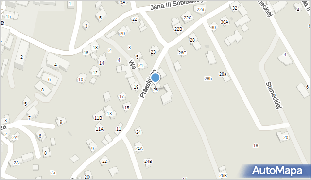 Wilamowice, Pułaskiego Kazimierza, gen., 26, mapa Wilamowice