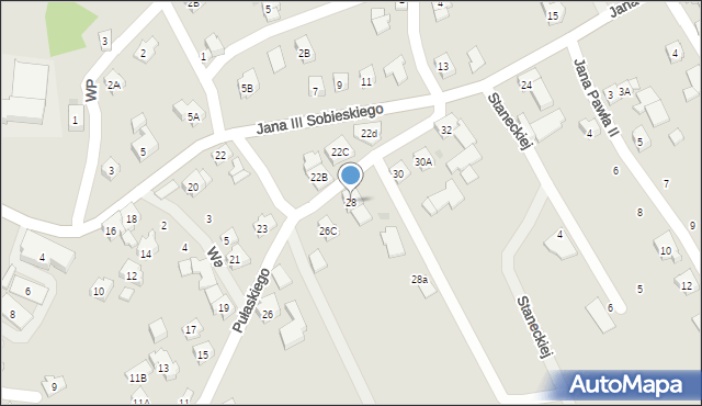 Wilamowice, Pułaskiego Kazimierza, gen., 28, mapa Wilamowice