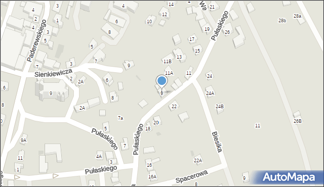 Wilamowice, Pułaskiego Kazimierza, gen., 9, mapa Wilamowice