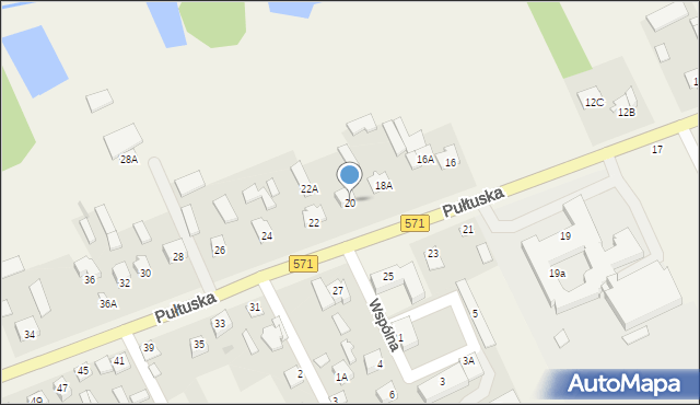 Winnica, Pułtuska, 20, mapa Winnica