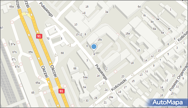 Włocławek, Pułaskiego Kazimierza, gen., 4, mapa Włocławka