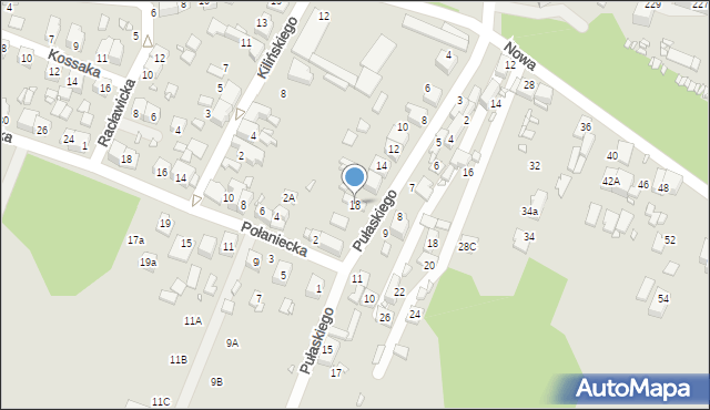 Wojkowice, Pułaskiego, 18, mapa Wojkowice