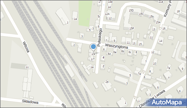 Wołów, Pułaskiego Kazimierza, gen., 1/4, mapa Wołów