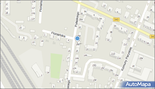 Wołów, Pułaskiego Kazimierza, gen., 16b, mapa Wołów