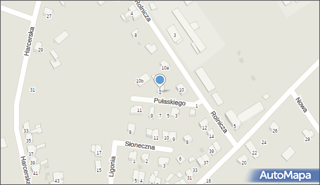 Woźniki, Pułaskiego, 2, mapa Woźniki