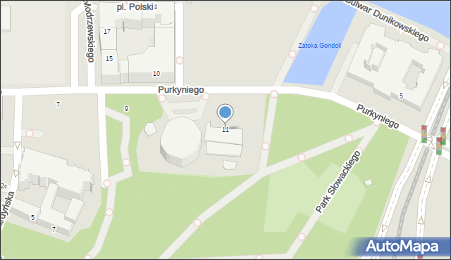 Wrocław, Purkyniego Jana Ewangelisty, 11, mapa Wrocławia