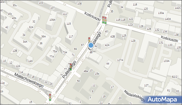 Wrocław, Pułaskiego Kazimierza, gen., 46, mapa Wrocławia