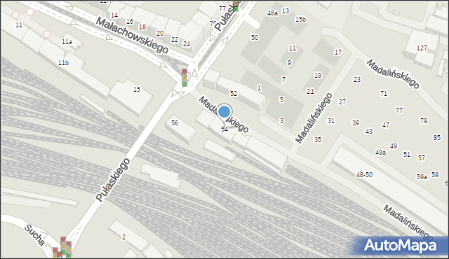 Wrocław, Pułaskiego Kazimierza, gen., 54, mapa Wrocławia