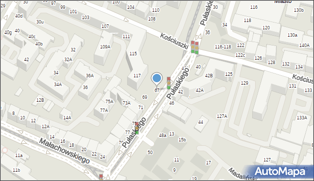 Wrocław, Pułaskiego Kazimierza, gen., 67, mapa Wrocławia