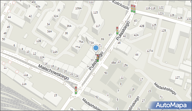 Wrocław, Pułaskiego Kazimierza, gen., 75, mapa Wrocławia