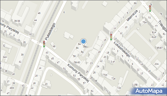 Wrocław, Pułaskiego Kazimierza, gen., 8e, mapa Wrocławia
