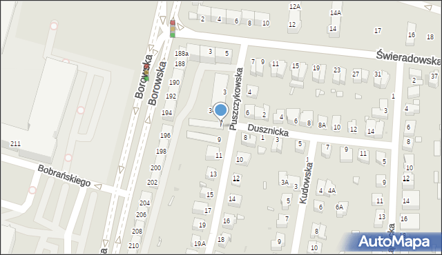 Wrocław, Puszczykowska, 11a, mapa Wrocławia