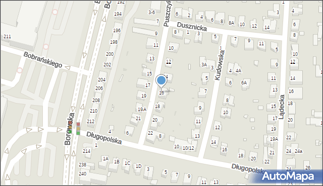 Wrocław, Puszczykowska, 16, mapa Wrocławia