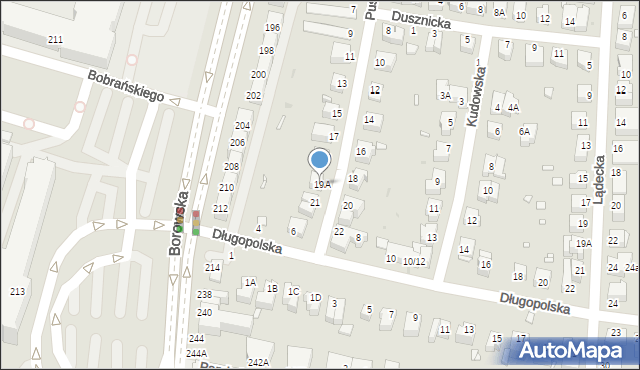 Wrocław, Puszczykowska, 19A, mapa Wrocławia