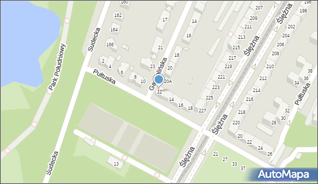 Wrocław, Pułtuska, 12, mapa Wrocławia