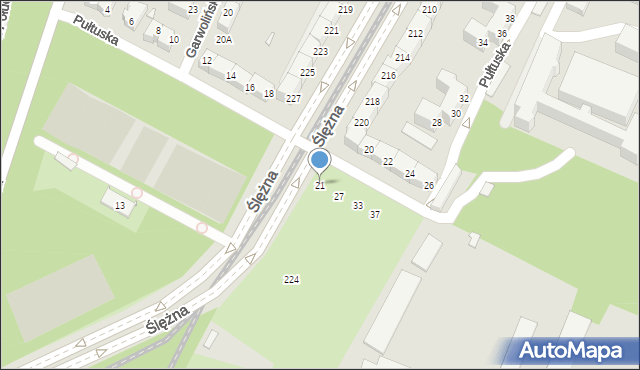 Wrocław, Pułtuska, 21, mapa Wrocławia