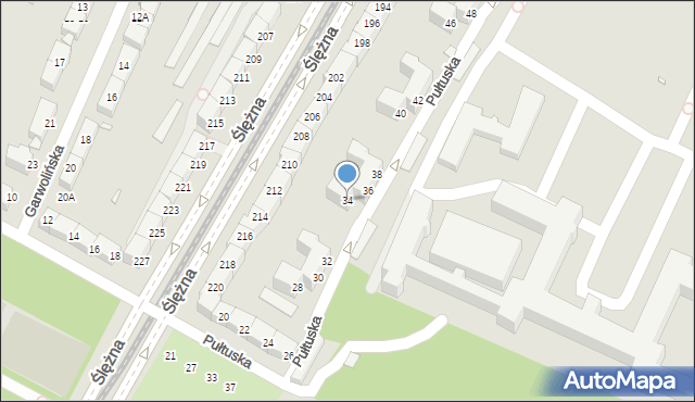 Wrocław, Pułtuska, 34, mapa Wrocławia