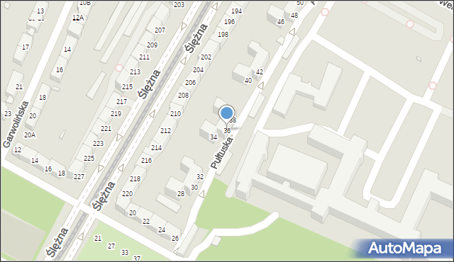 Wrocław, Pułtuska, 36, mapa Wrocławia