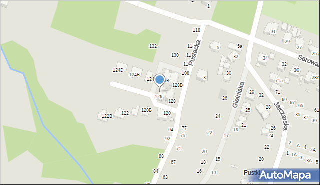 Wrocław, Pustecka, 126A, mapa Wrocławia
