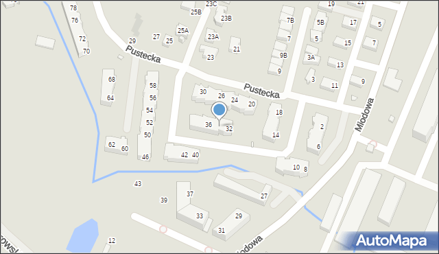 Wrocław, Pustecka, 34, mapa Wrocławia