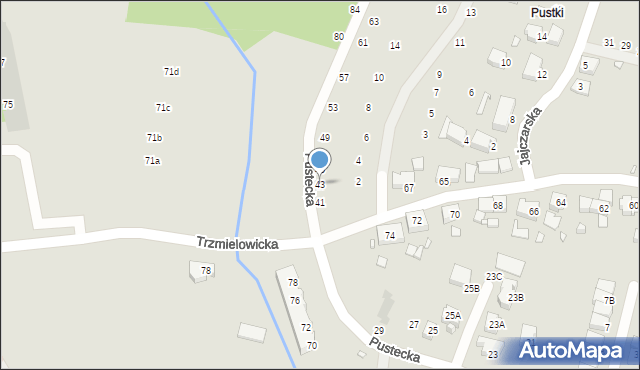 Wrocław, Pustecka, 43, mapa Wrocławia