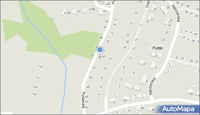 Wrocław, Pustecka, 61, mapa Wrocławia